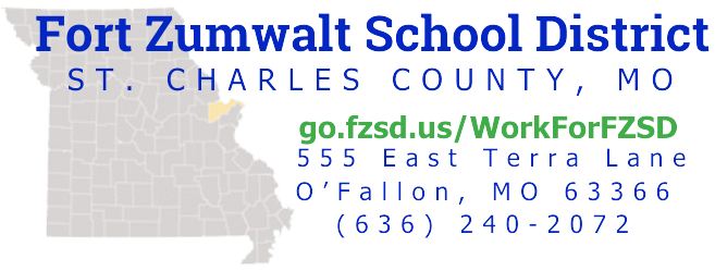 Mo map shows St. Charles County FZSD contact info go.FZSD.us/WorkForFZSD