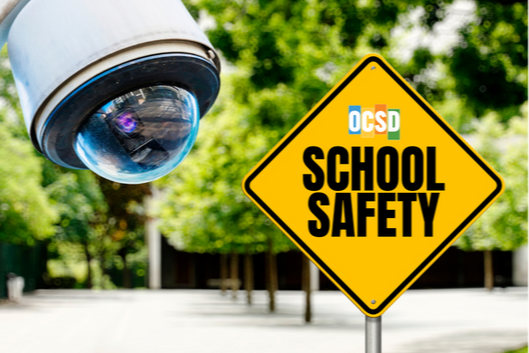 School Safety Sign with Camera