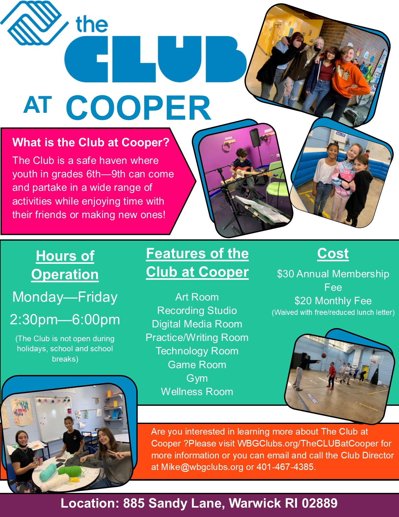 Warwick B&G Cooper Club Flyer