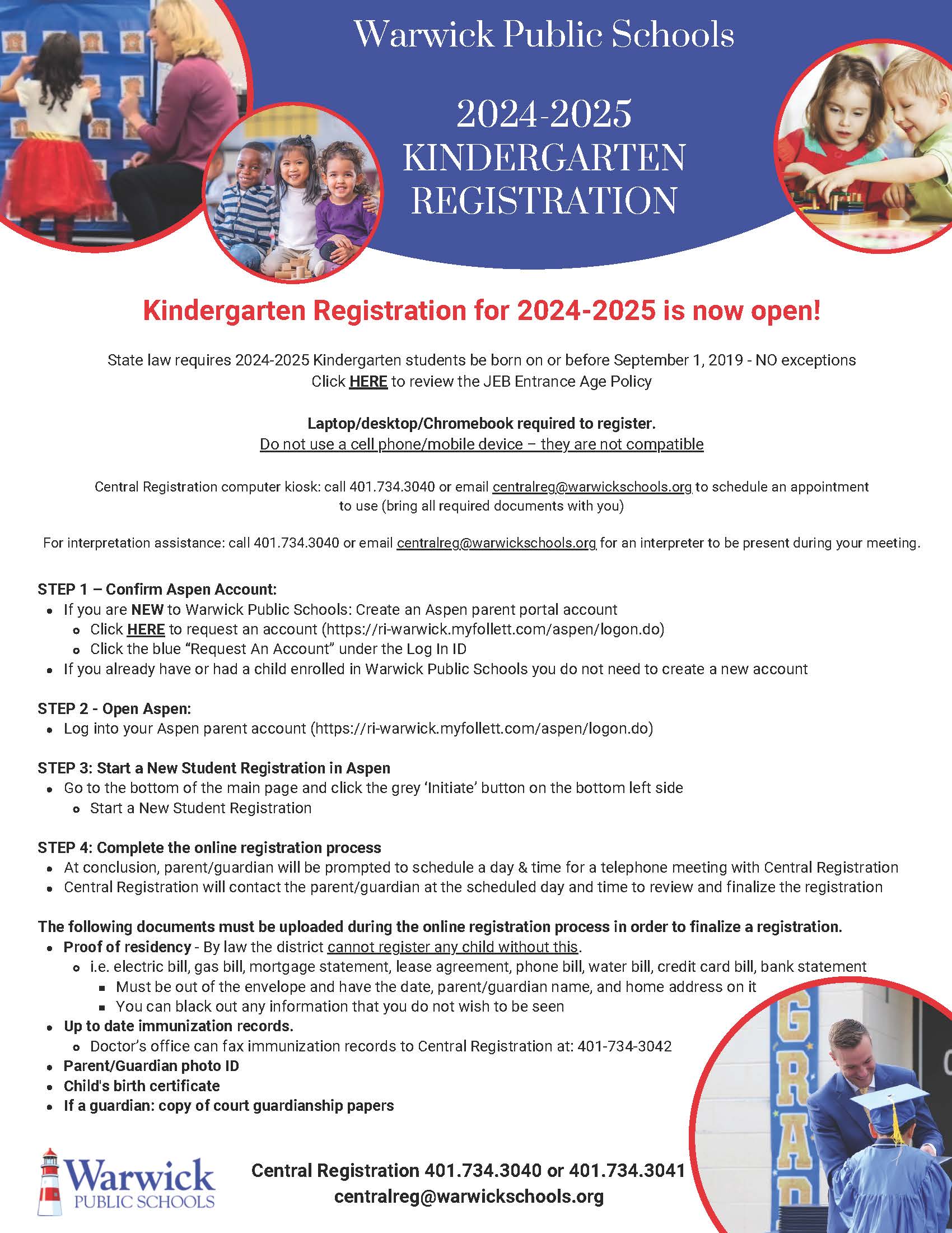 24-25 English version Kindergarten Registration Flyer