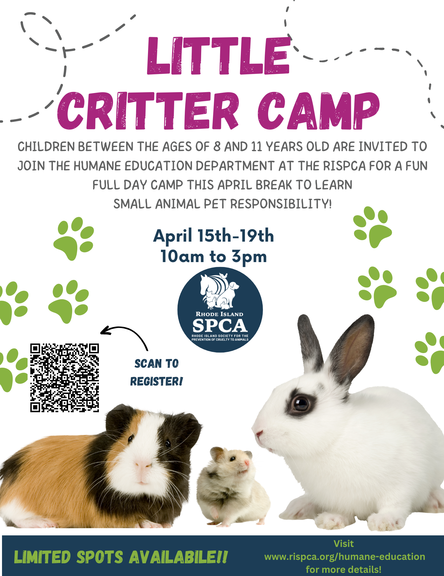 Little Critter April Vacation Camp Flyer