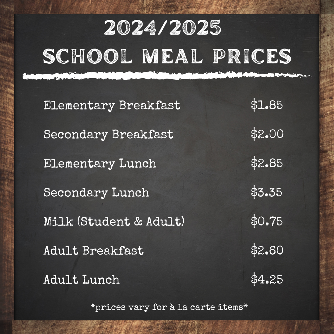 2024-2025 Meal Prices