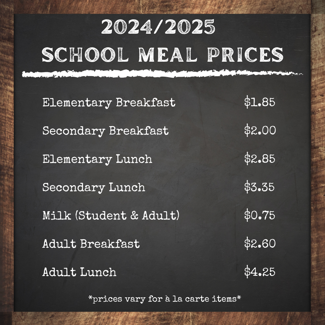 24-25 Meal Prices