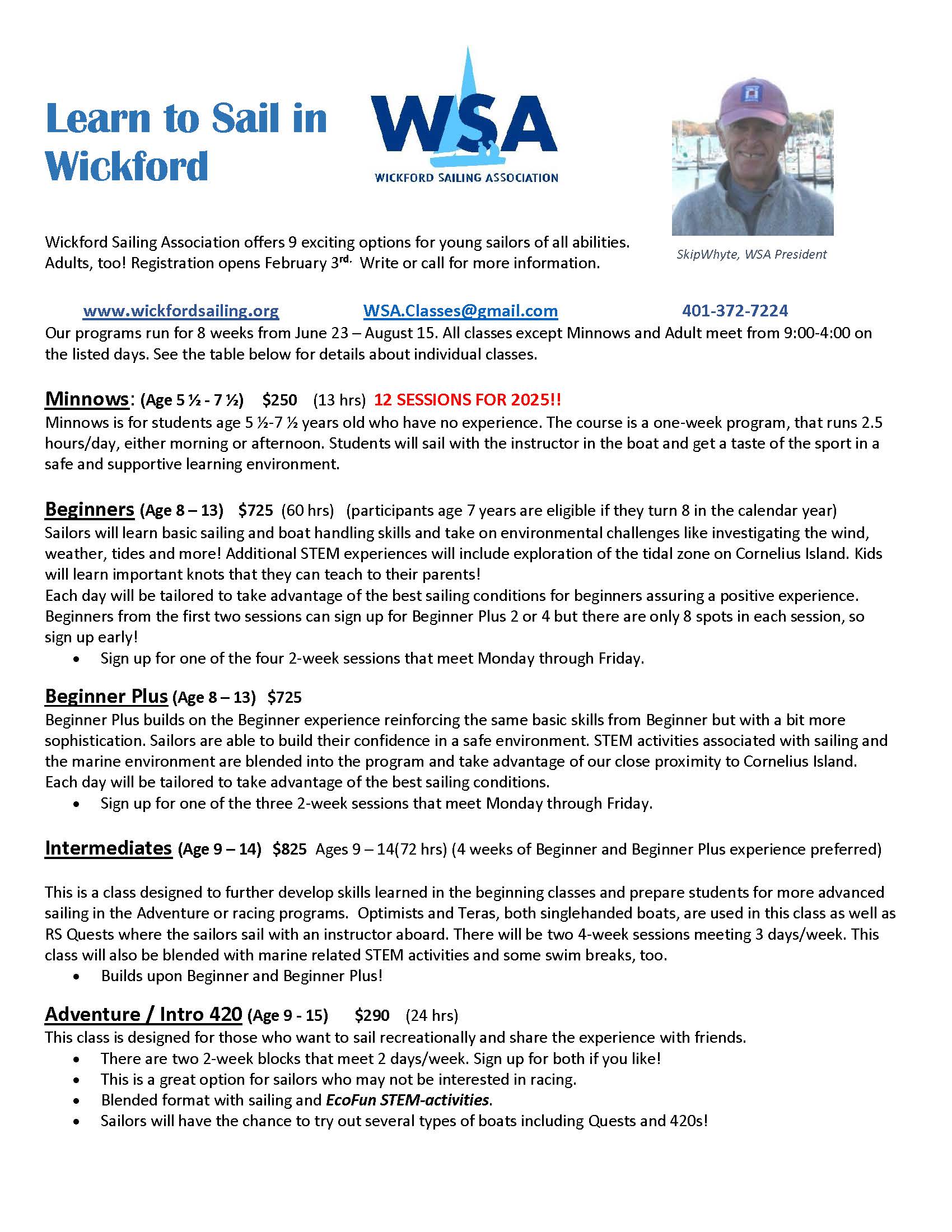 Wickford Sailing Flyer part 1