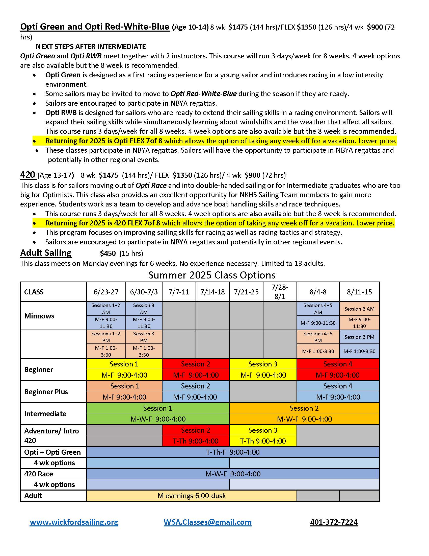 Wickford Sailing Flyer part 2