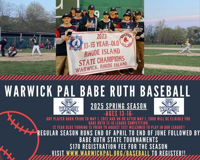 PAL Babe Ruth Baseball Flyer