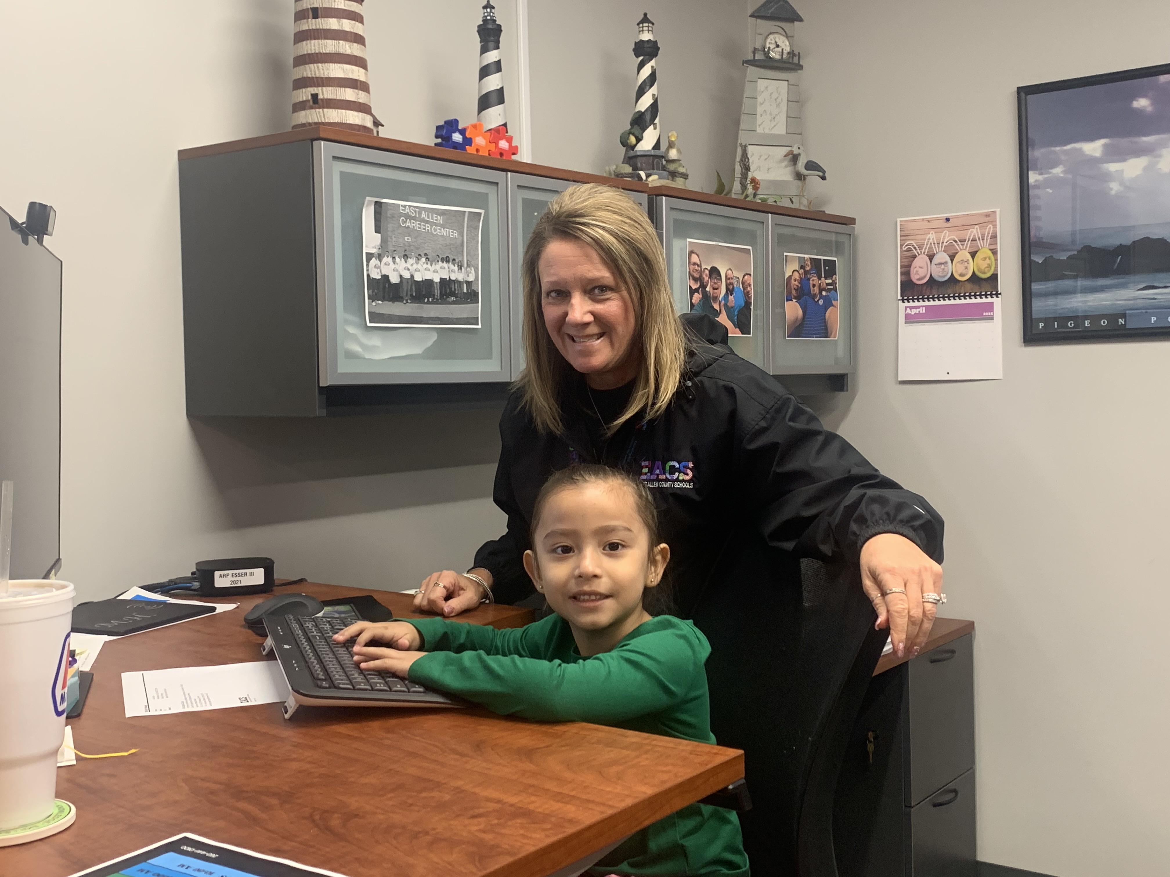 PreK student with Superintendent