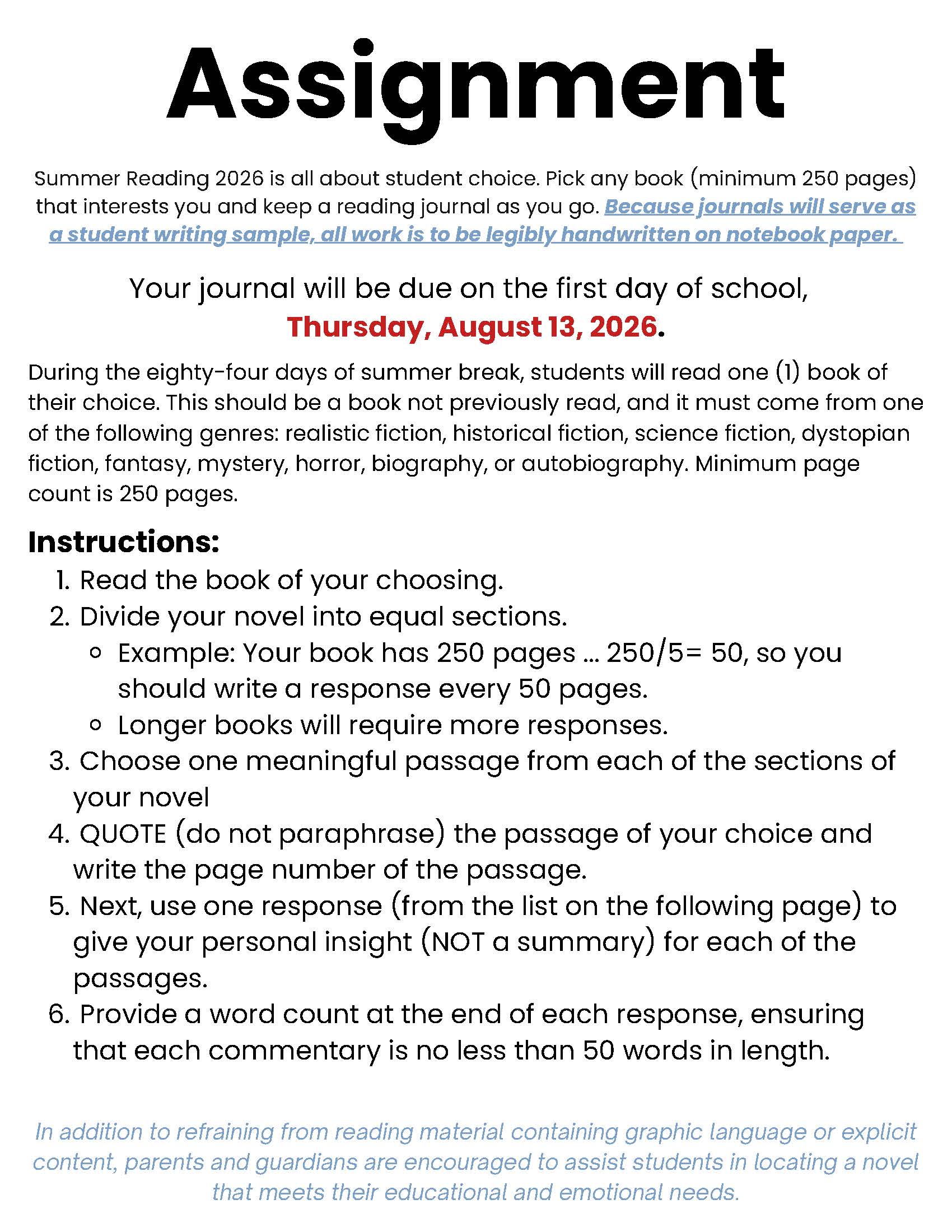 Summer Reading
