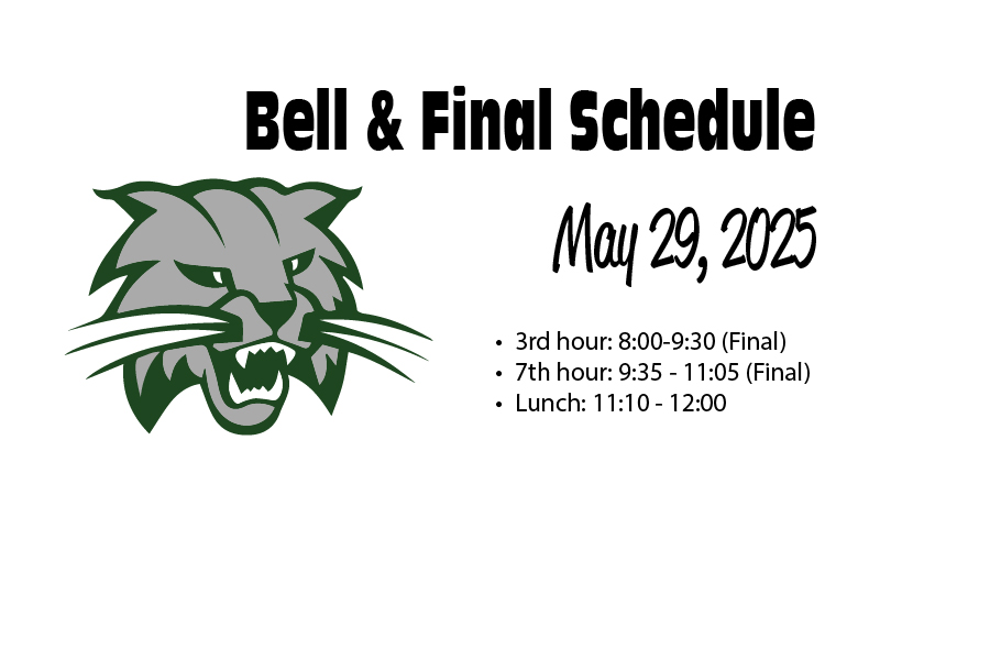 Final Schedule May 29: 3rd hour: 8:00-9:30 (Final) 7th hour: 9:35 - 11:05 (Final) Lunch: 11:10 - 12:00
