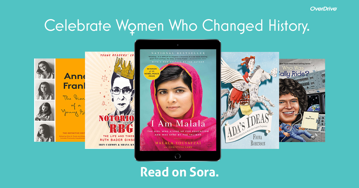 Read about Women's History Month in the Sora Reading App