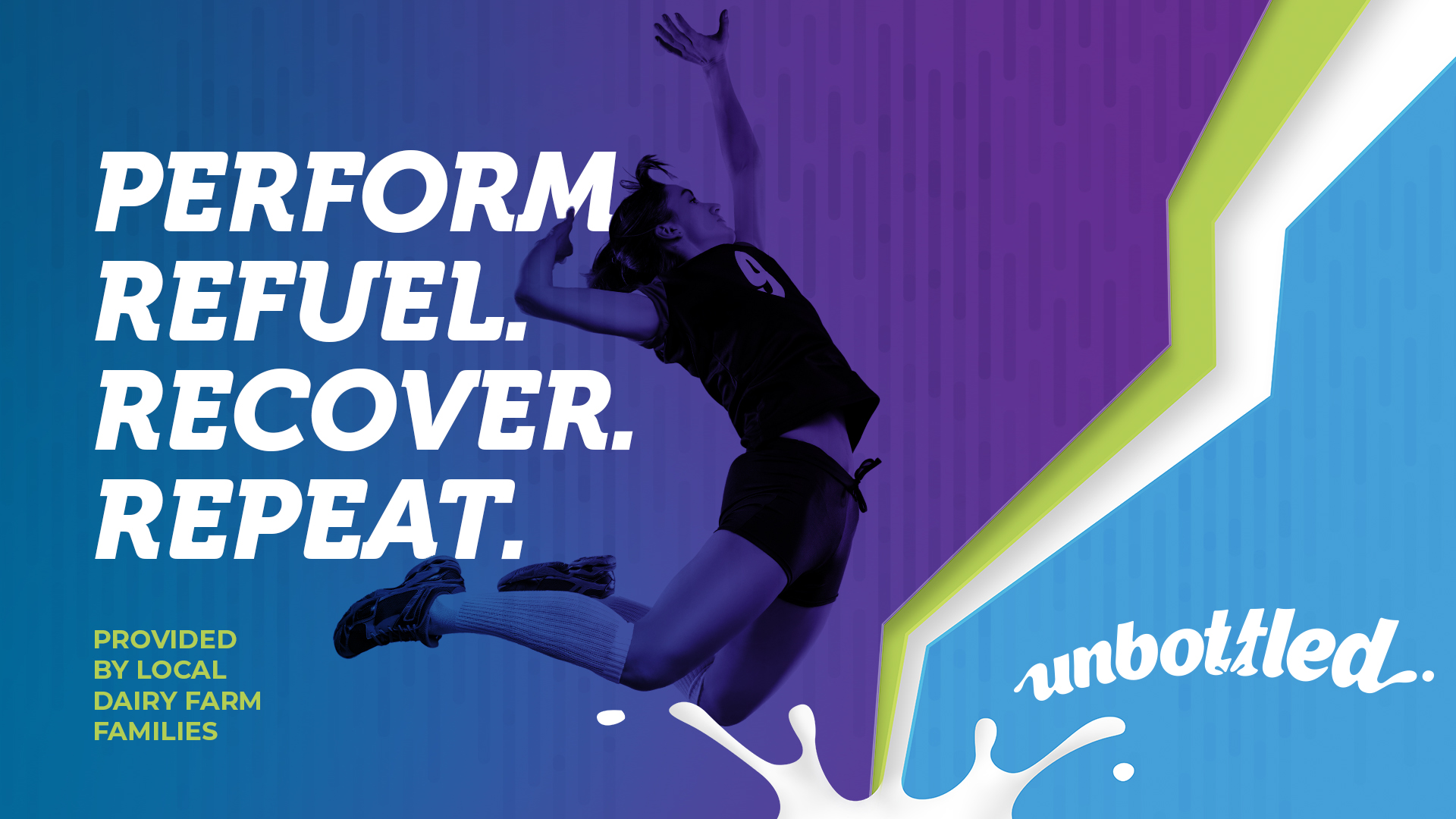 Perform, Refuel, Recover, Repeat. - Milk Provided by local dairy farmers