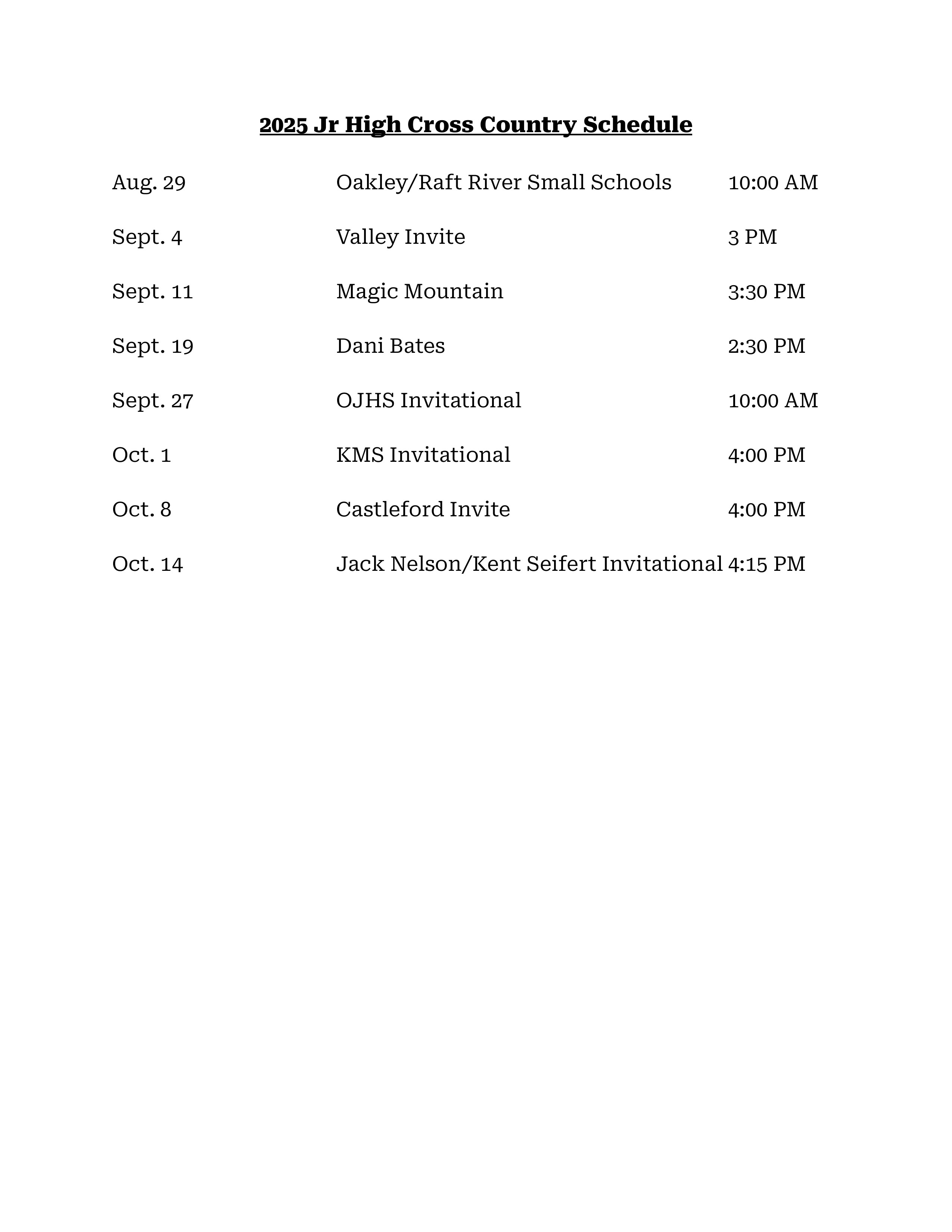 jh crosscountry