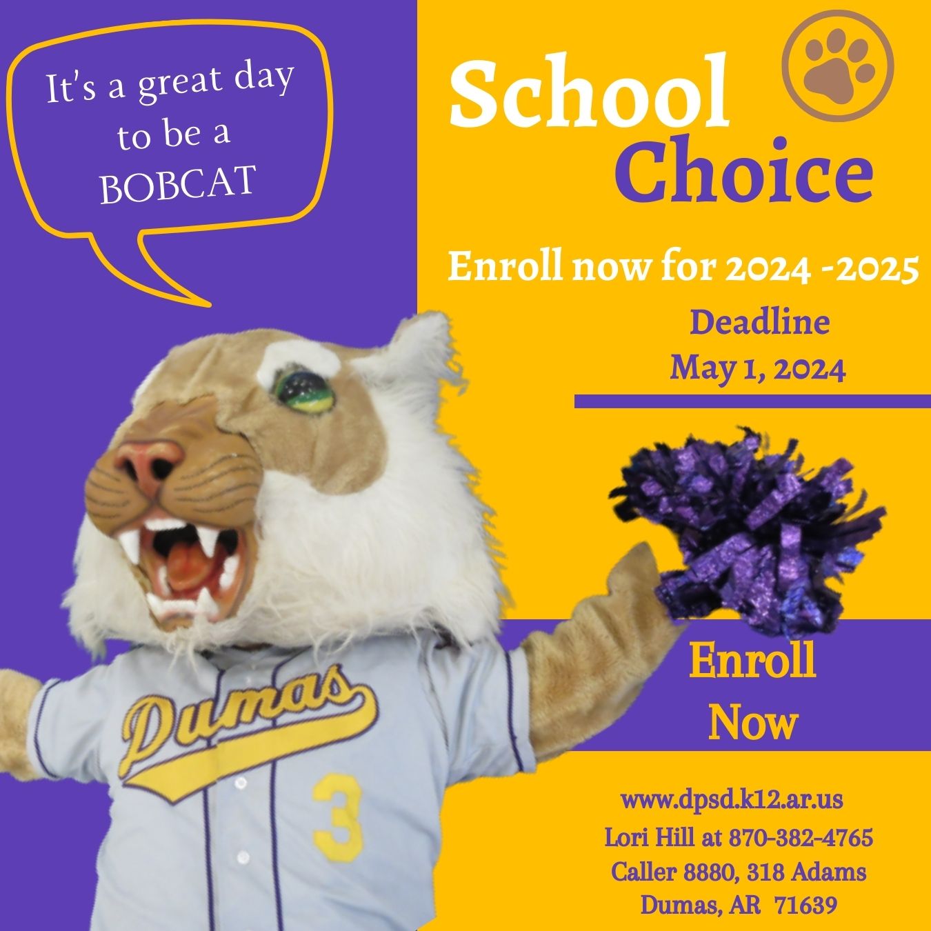 School Choice Bobcat ad