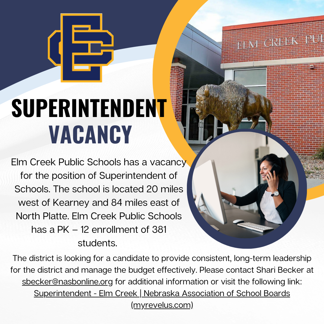 Elm Creek is hiring a Superintendent