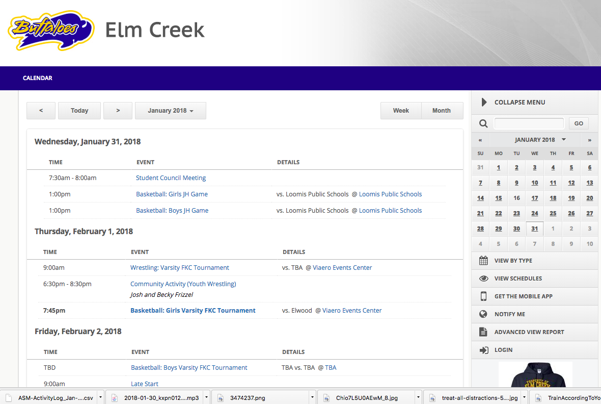 Calendars Elm Creek Public School District