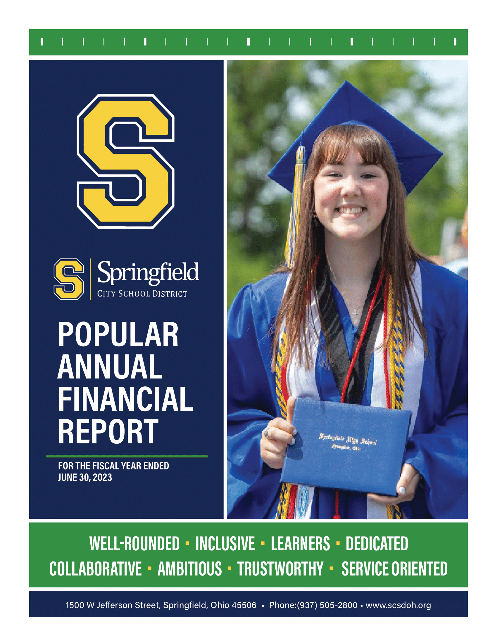 SCSD Popular Annual Financial Report 2023 Cover Page