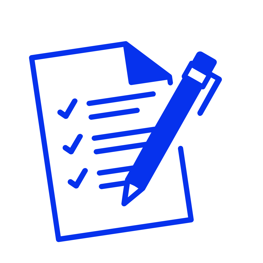 pen and checklist