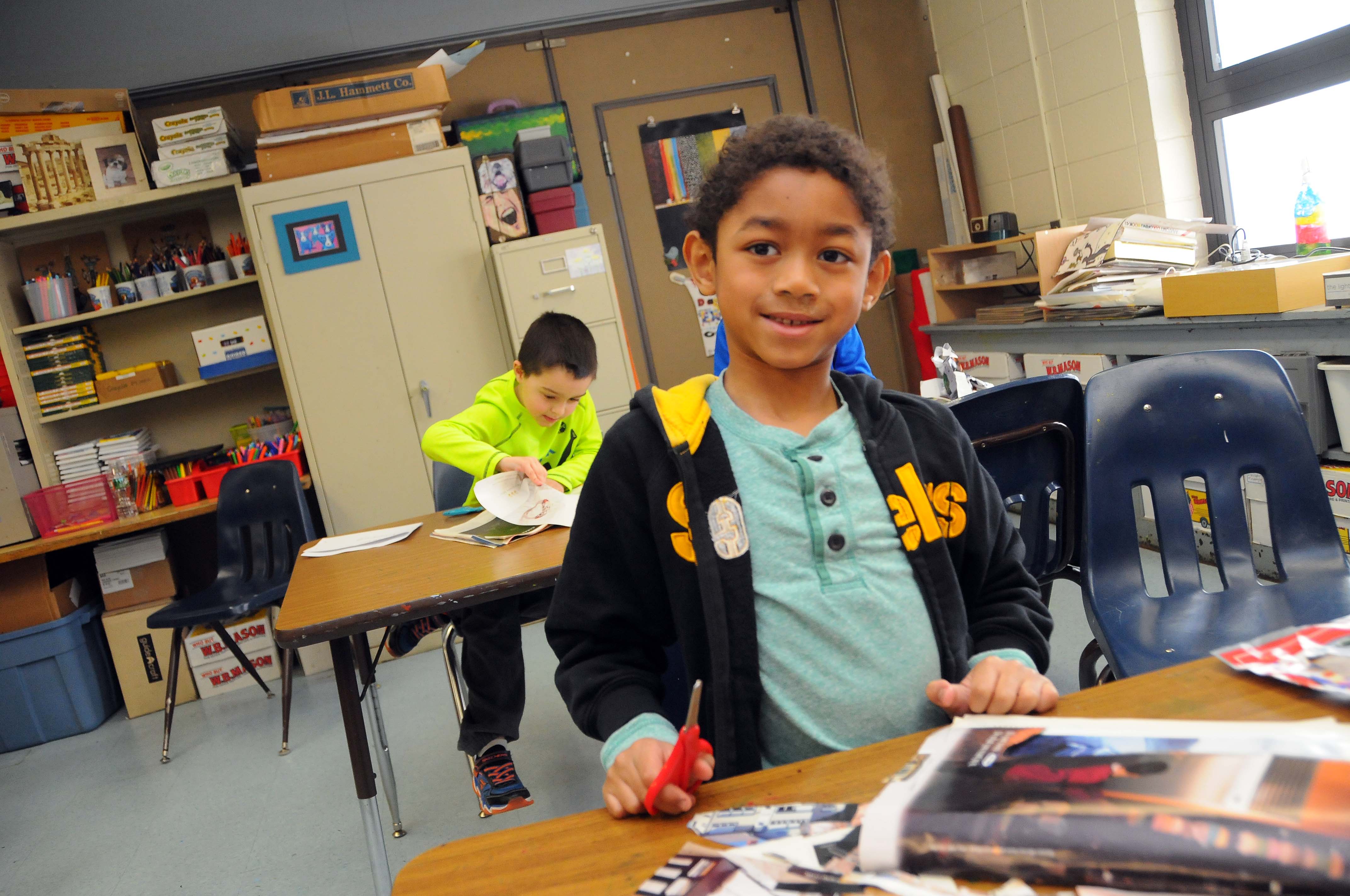 Kid at classroom