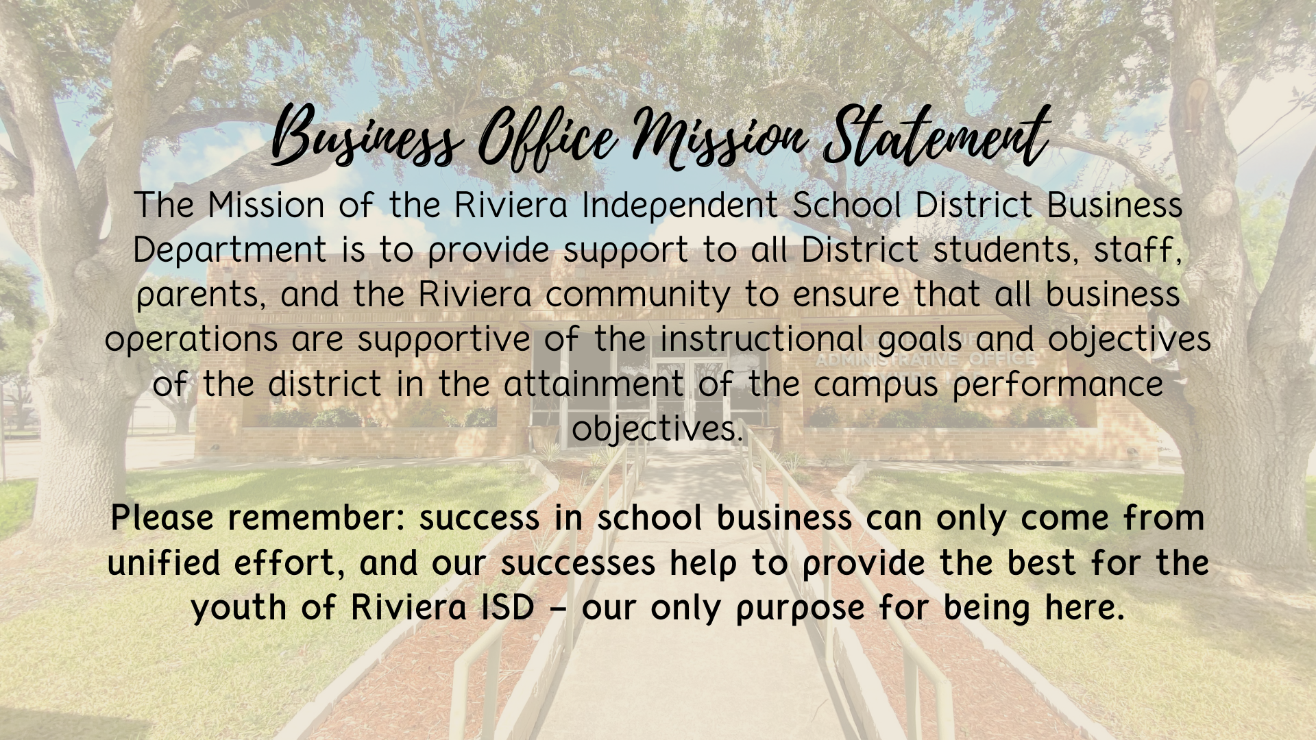 Business Office Mission Statement