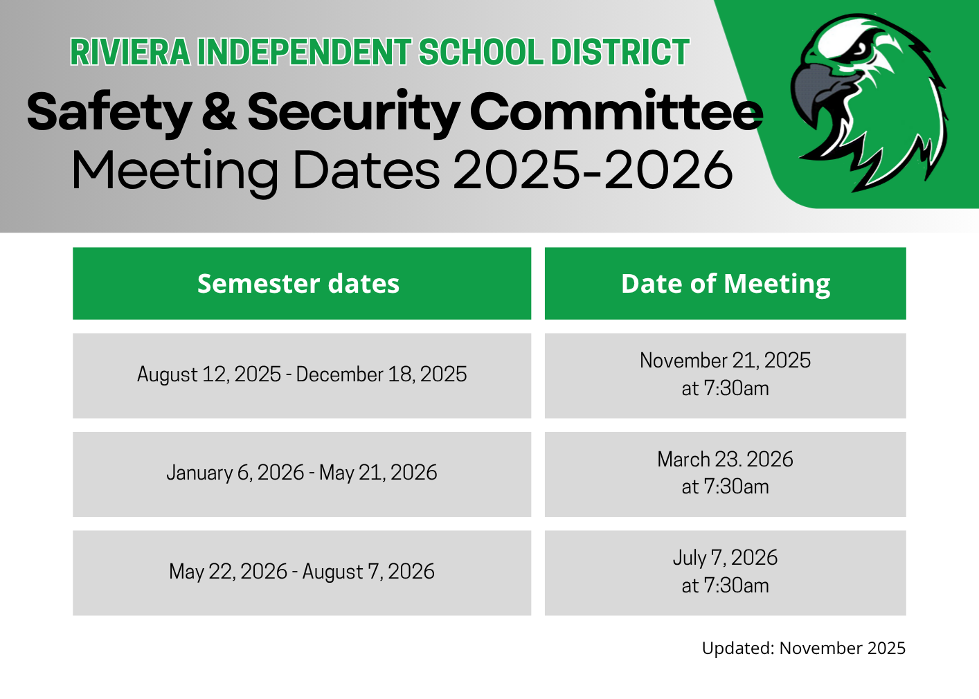 Safety & Security Committee Meetings