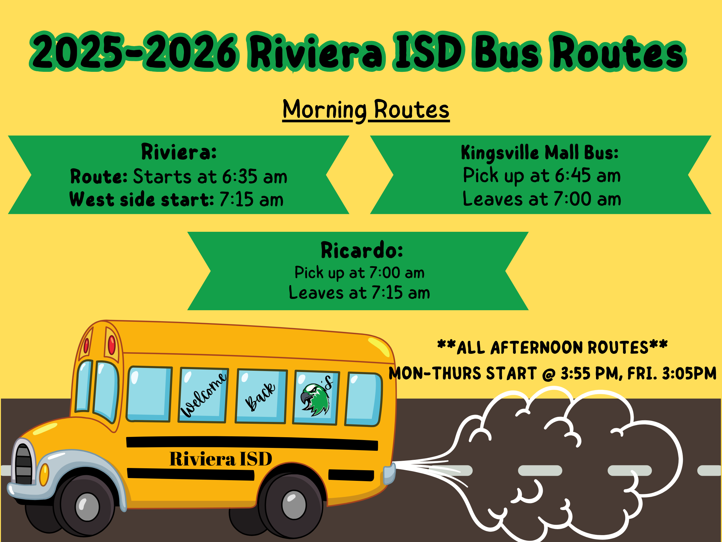 2025-2026 Riviera ISD Bus Routes