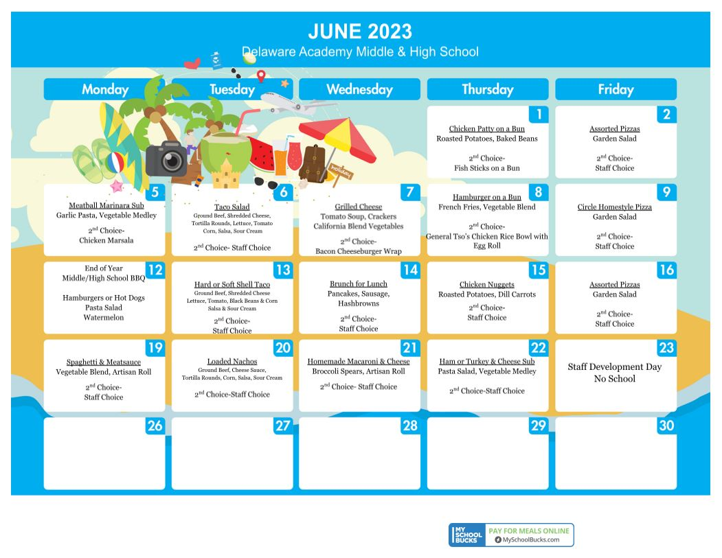 School Lunch Menus | Delaware Academy CSD at Delhi