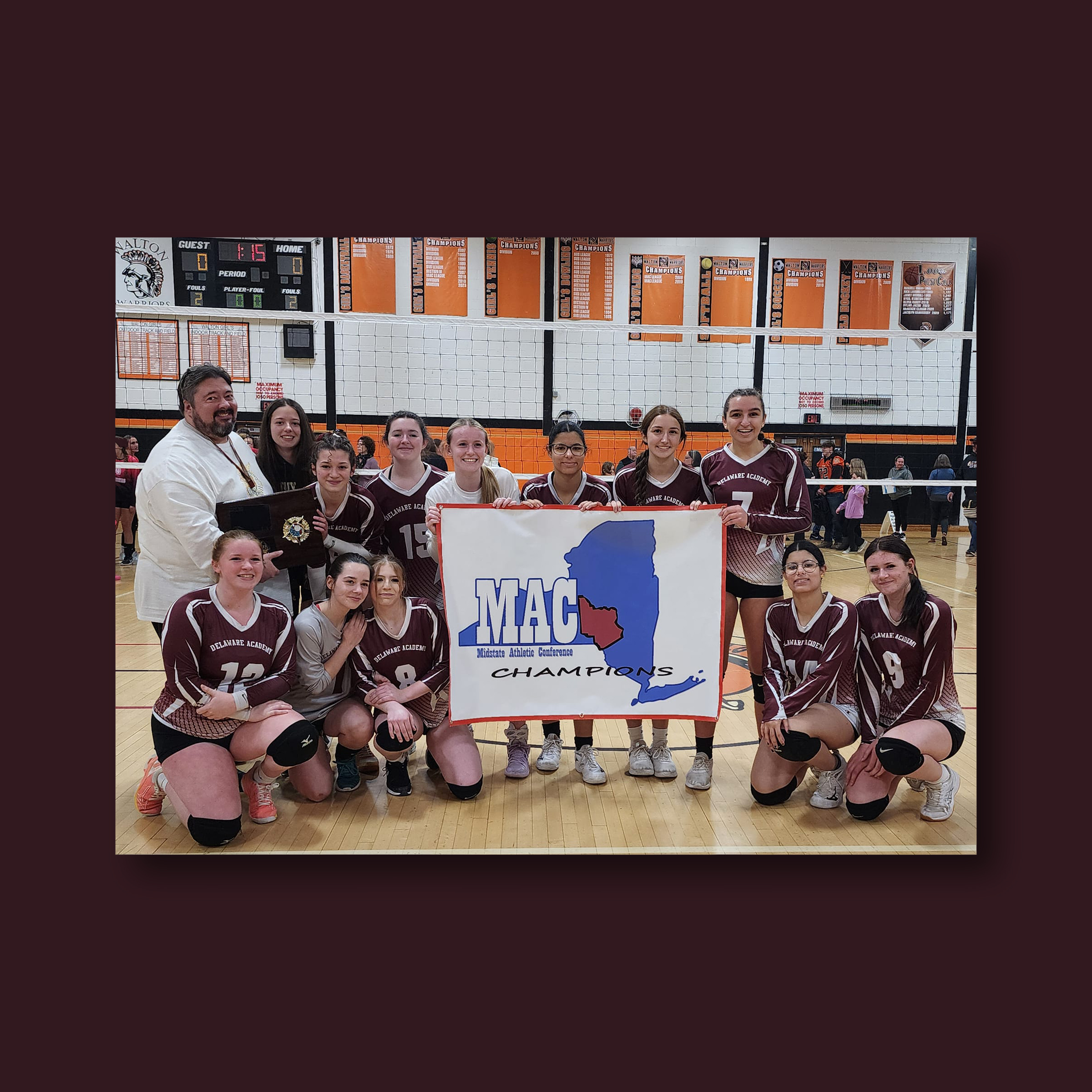 group photo of volleyball team MAC Champions