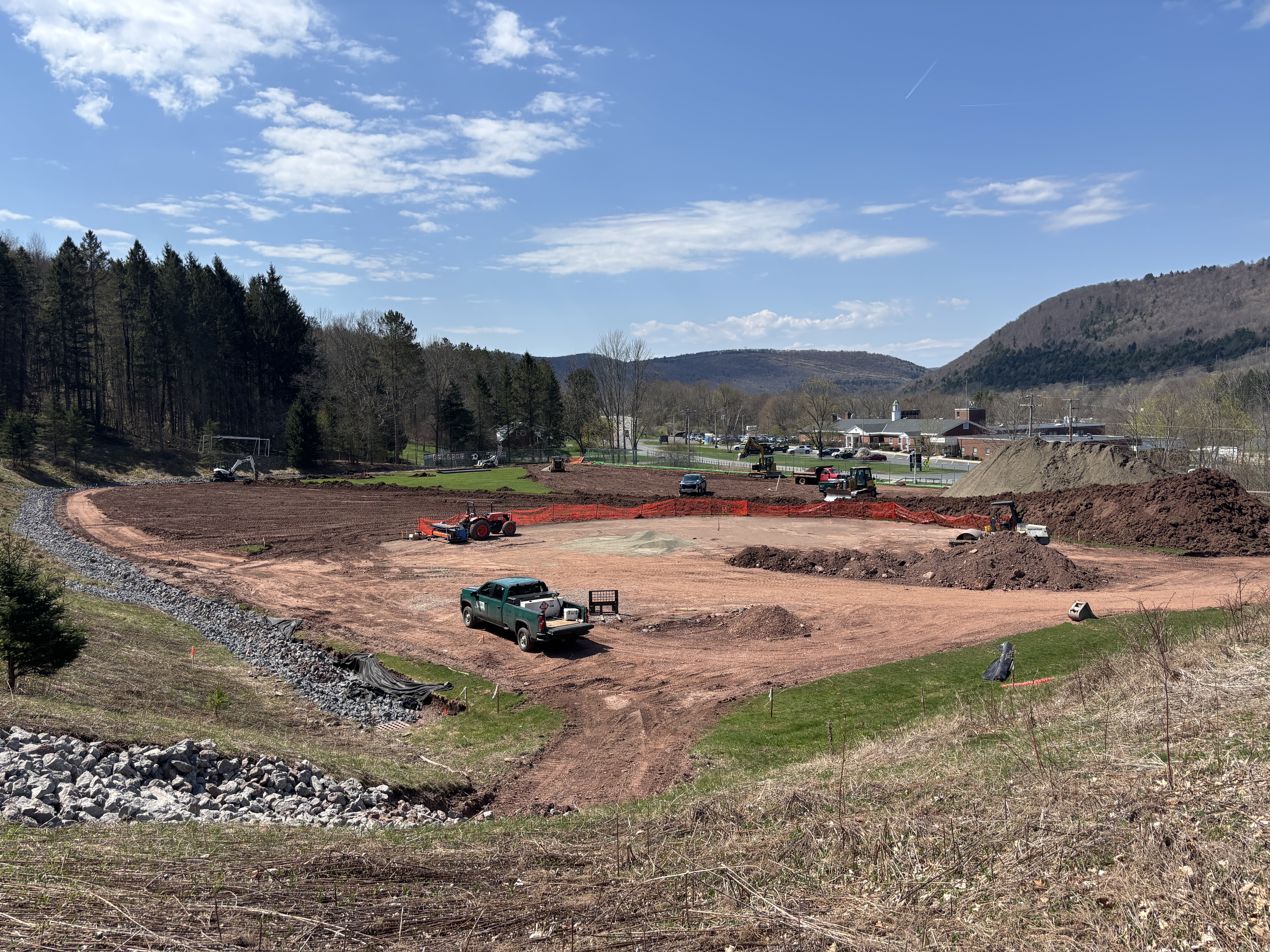 softball field under construction