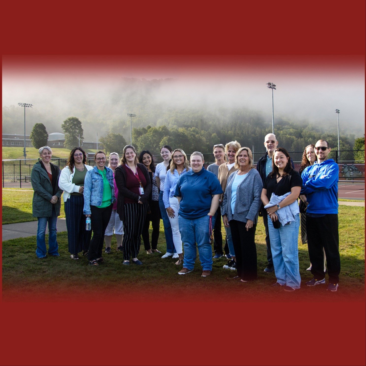 group photo of staff members