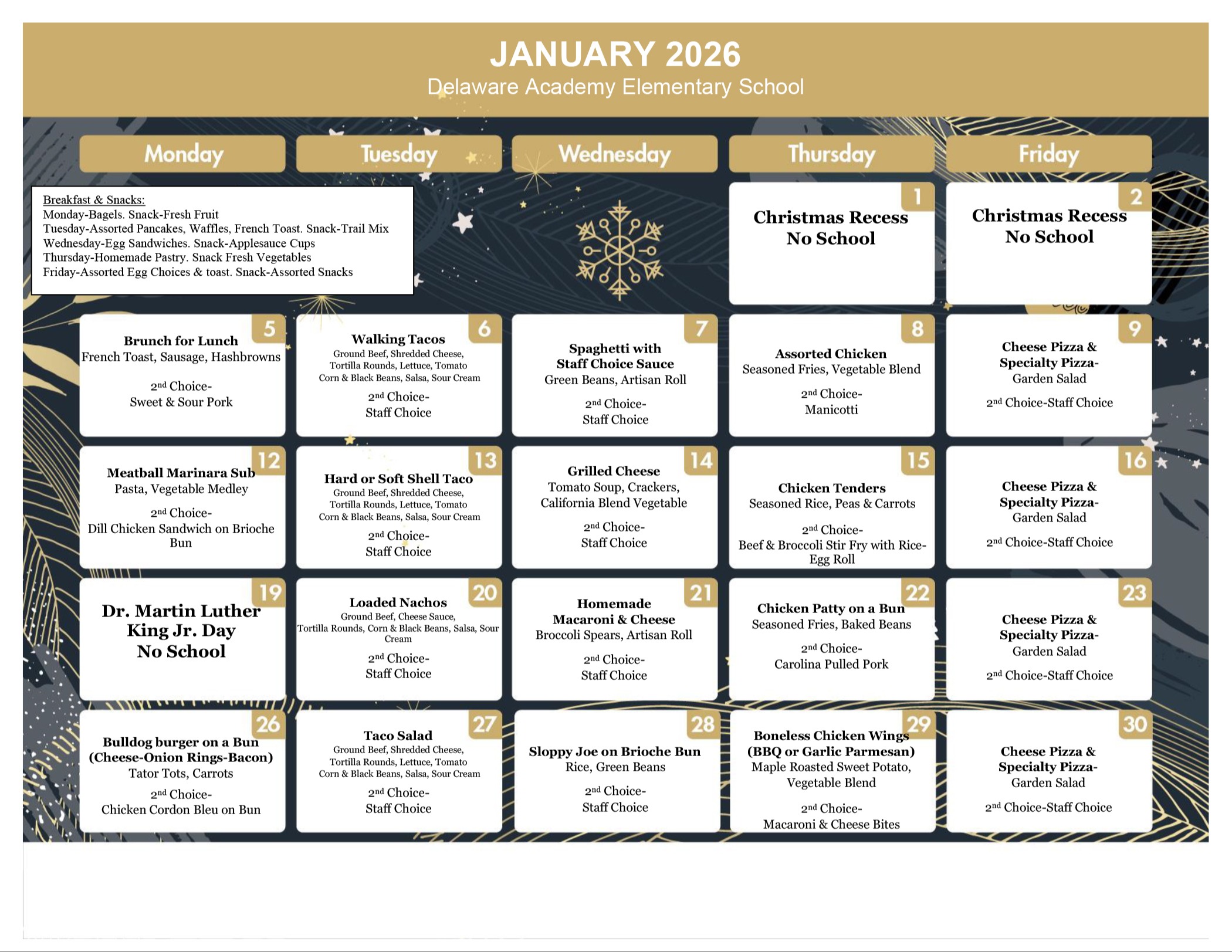 elementary menu - please go to scannable pdf