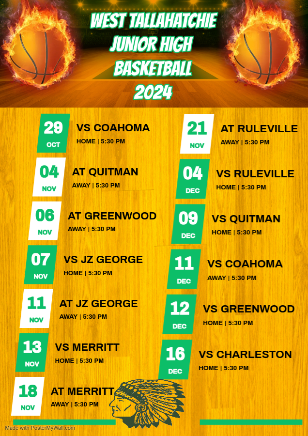 jr high basketball schedule