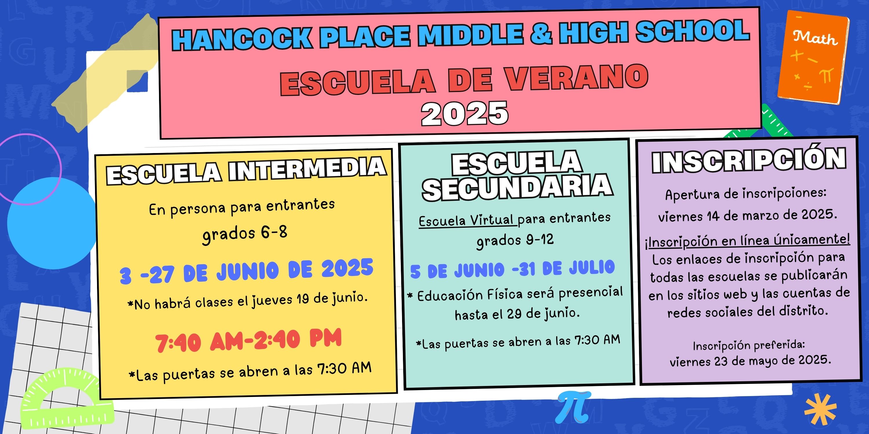 MS/HS Spanish Summer School