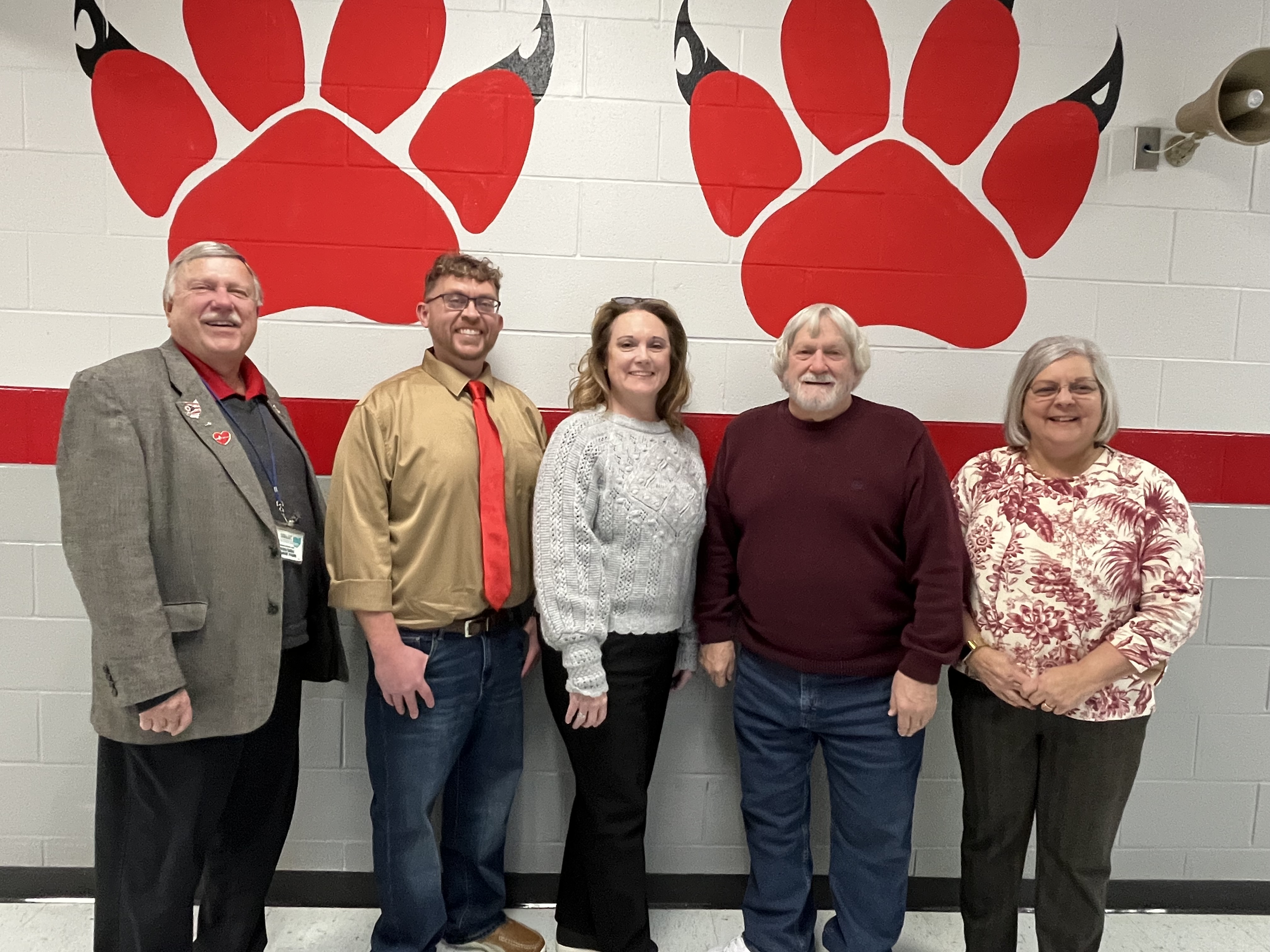 Bethel-Tate Schools Board of Education: Vice President Dr. William Shula, Board Member Brandon Millihan, President Susan Ward, Board Member Gary Shepherd, and Board Member Tari DePoy.