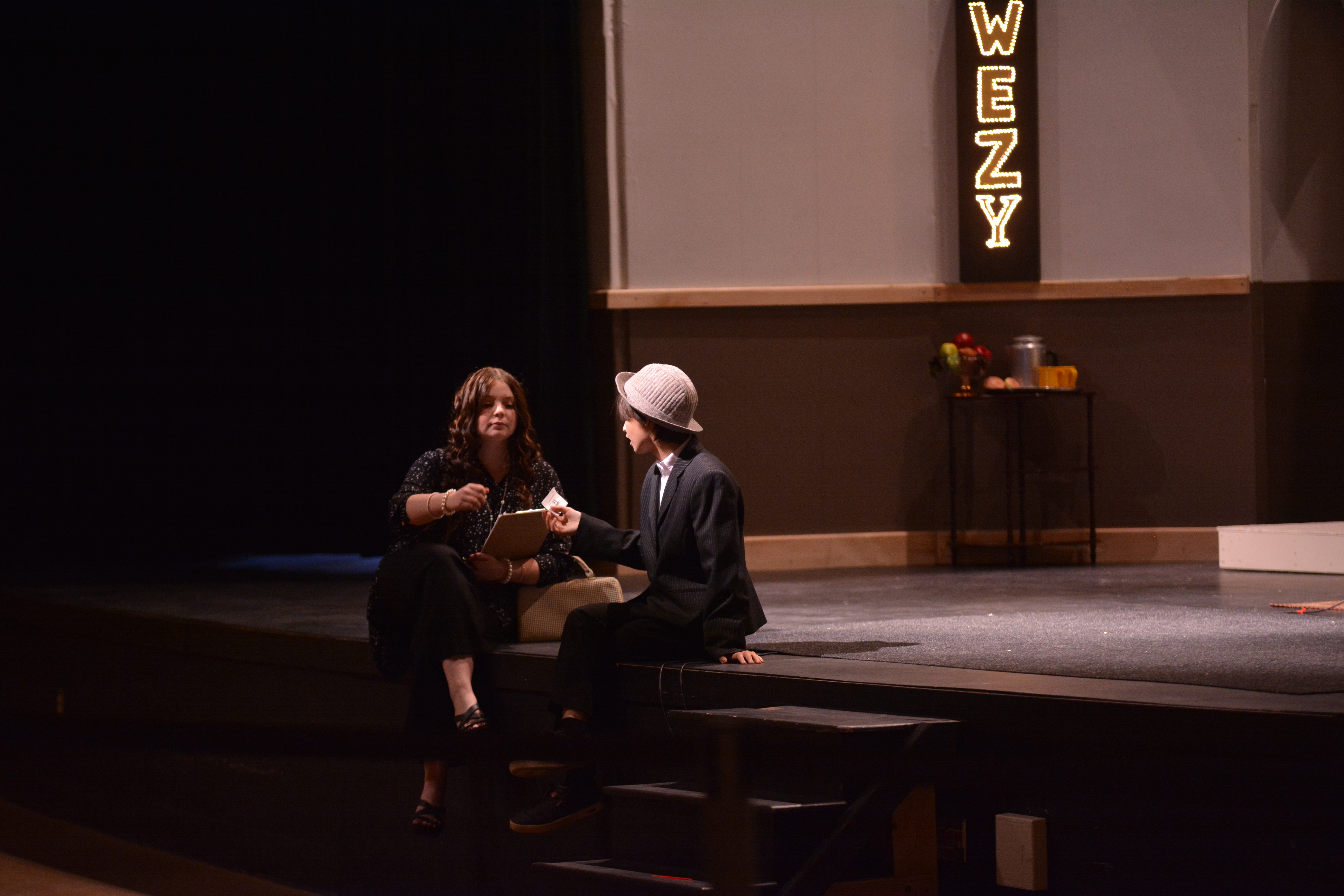 drama students on stage