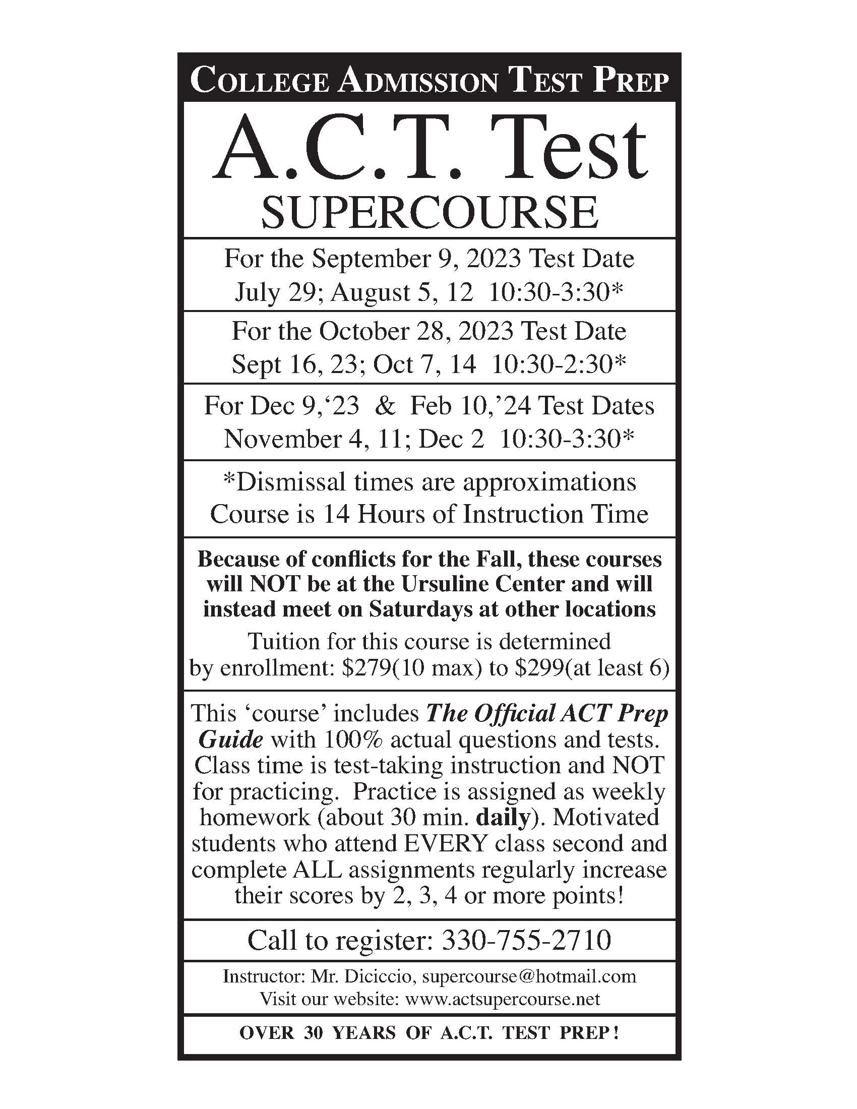ACT Test prep