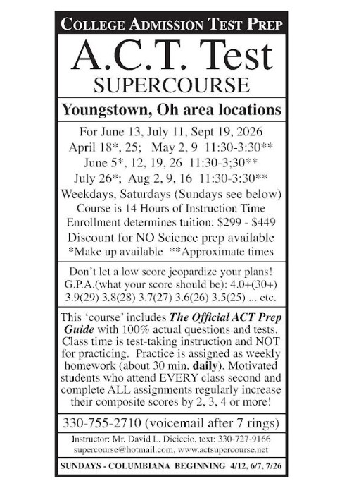 Youngstown ACT Prep