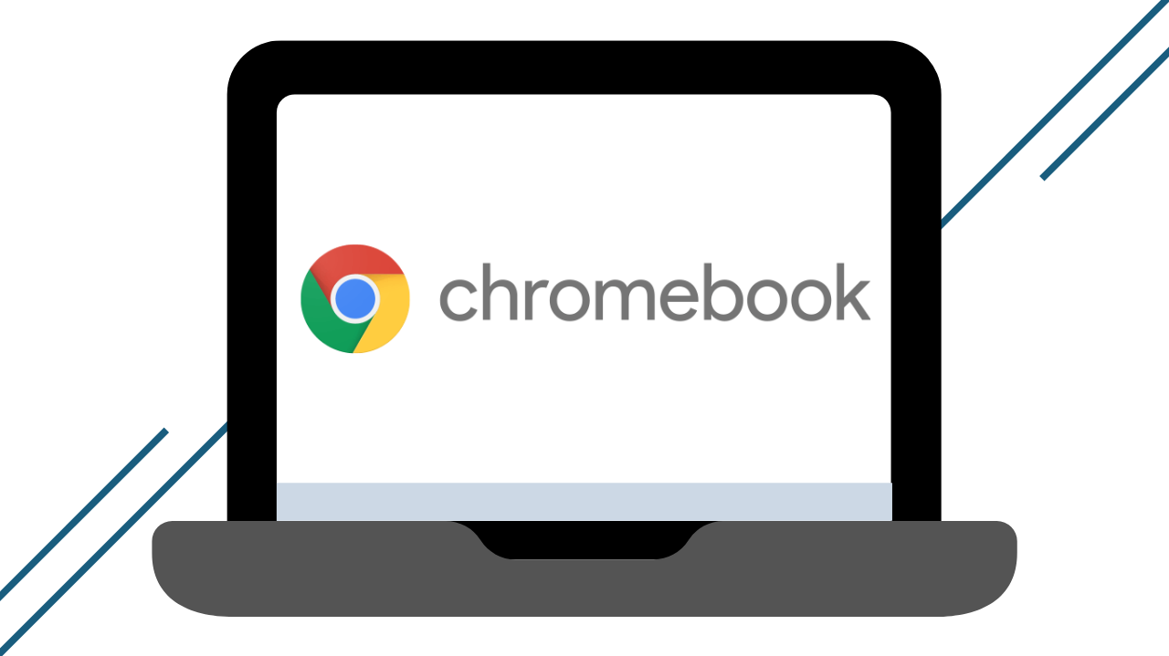 laptop with chromebook logo