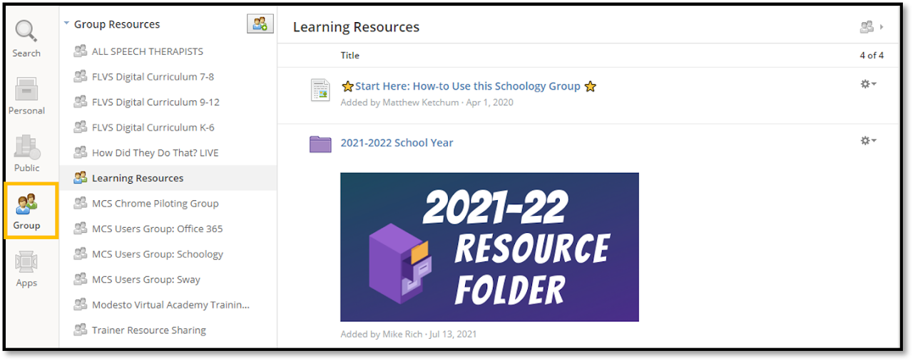 Group Learning Resources