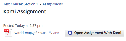 Open assignments with Kami