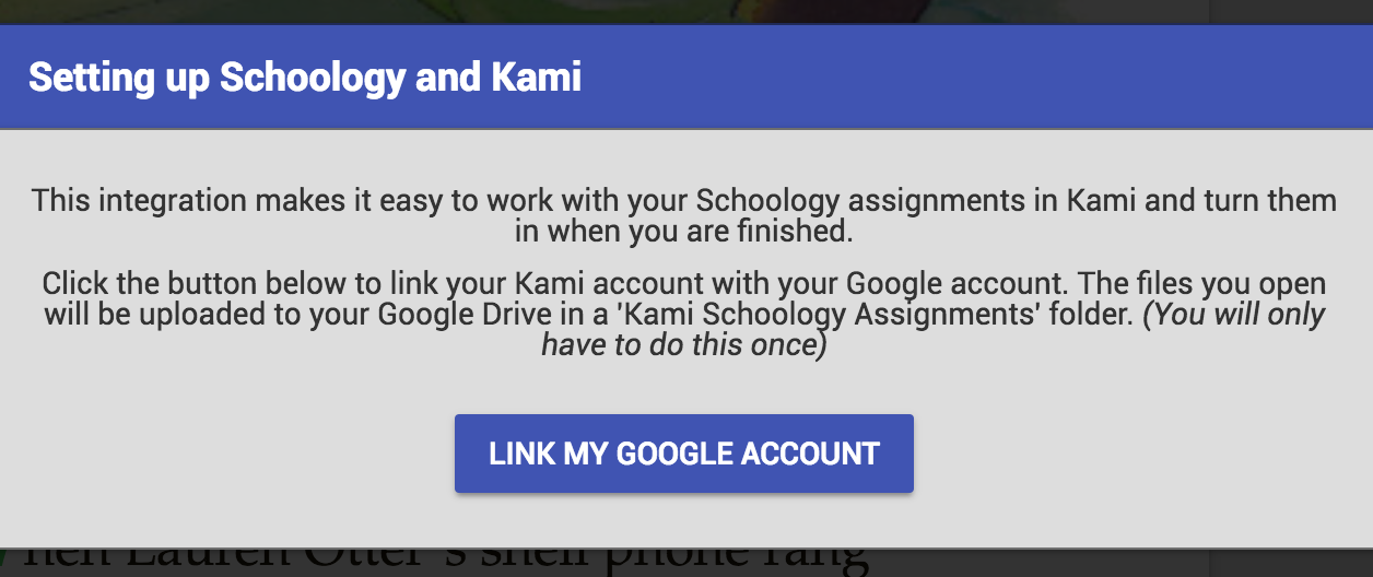 setting up schoology and Kami