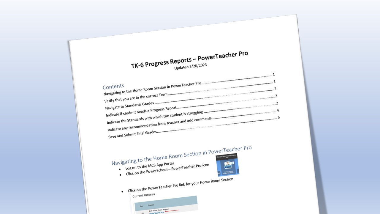 TK-6 Progress Report Directions