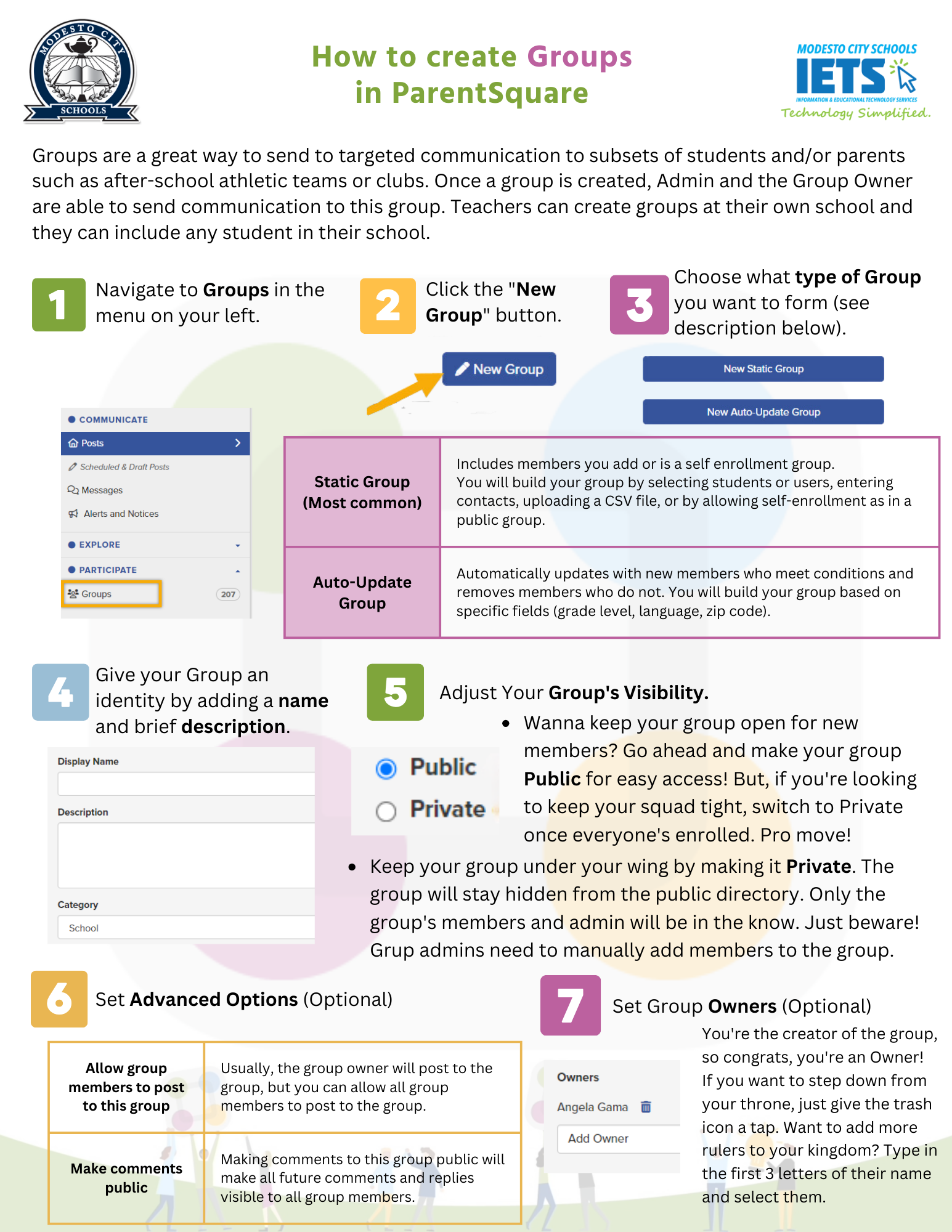 Handout on how to create groups