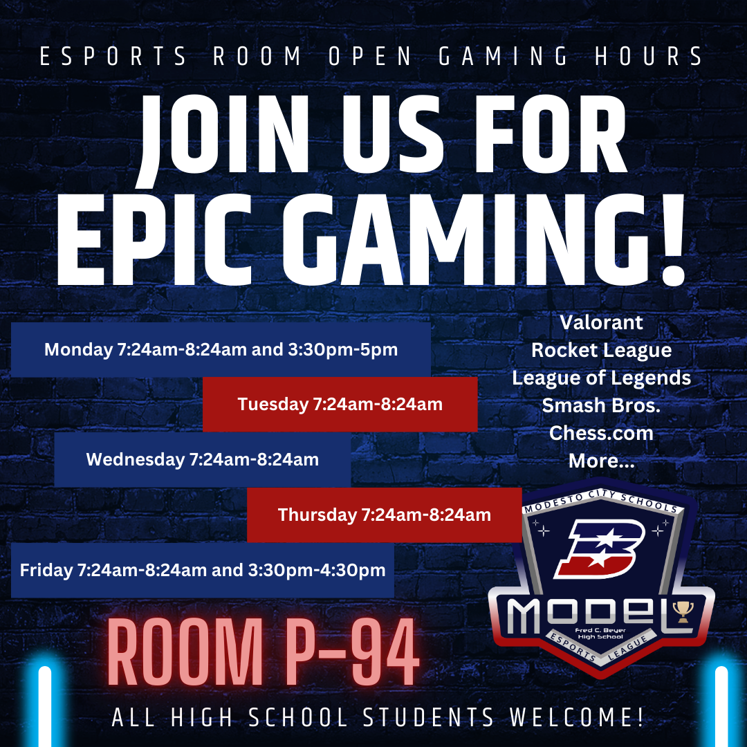 Beyer Open Lab Esports Schedule