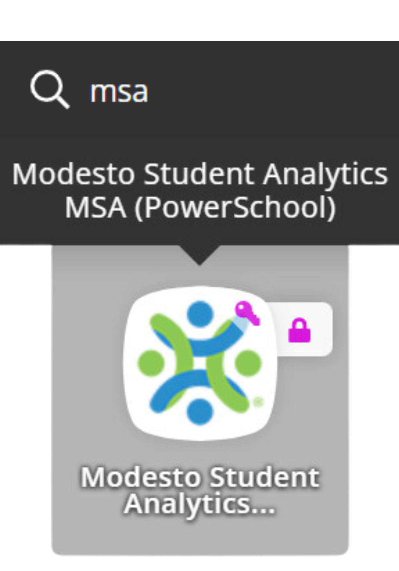 PowerSchool Student Analytics (MSA) App in MCS App Portal