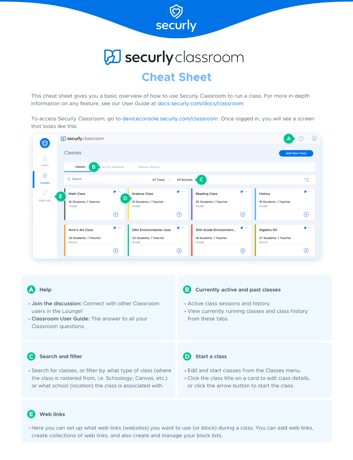 Securly Cheatsheet Handout