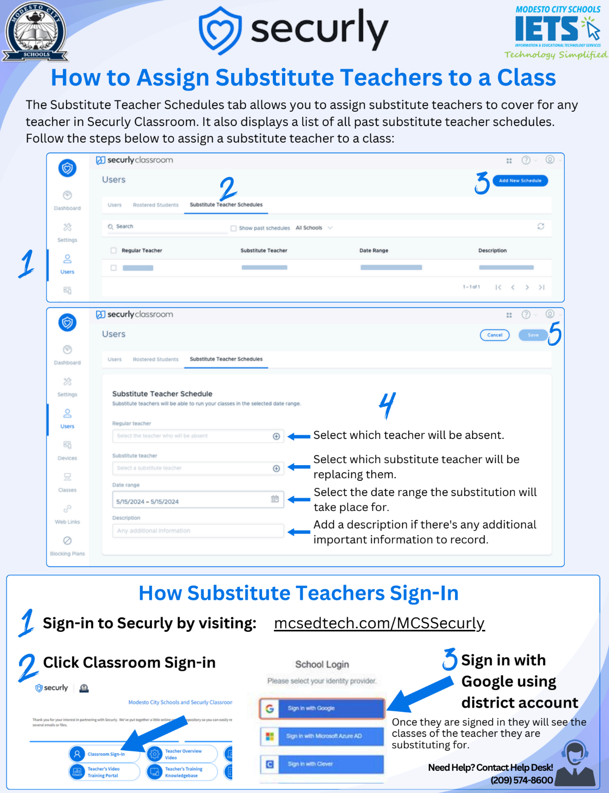 Securly Sub Teacher Handout