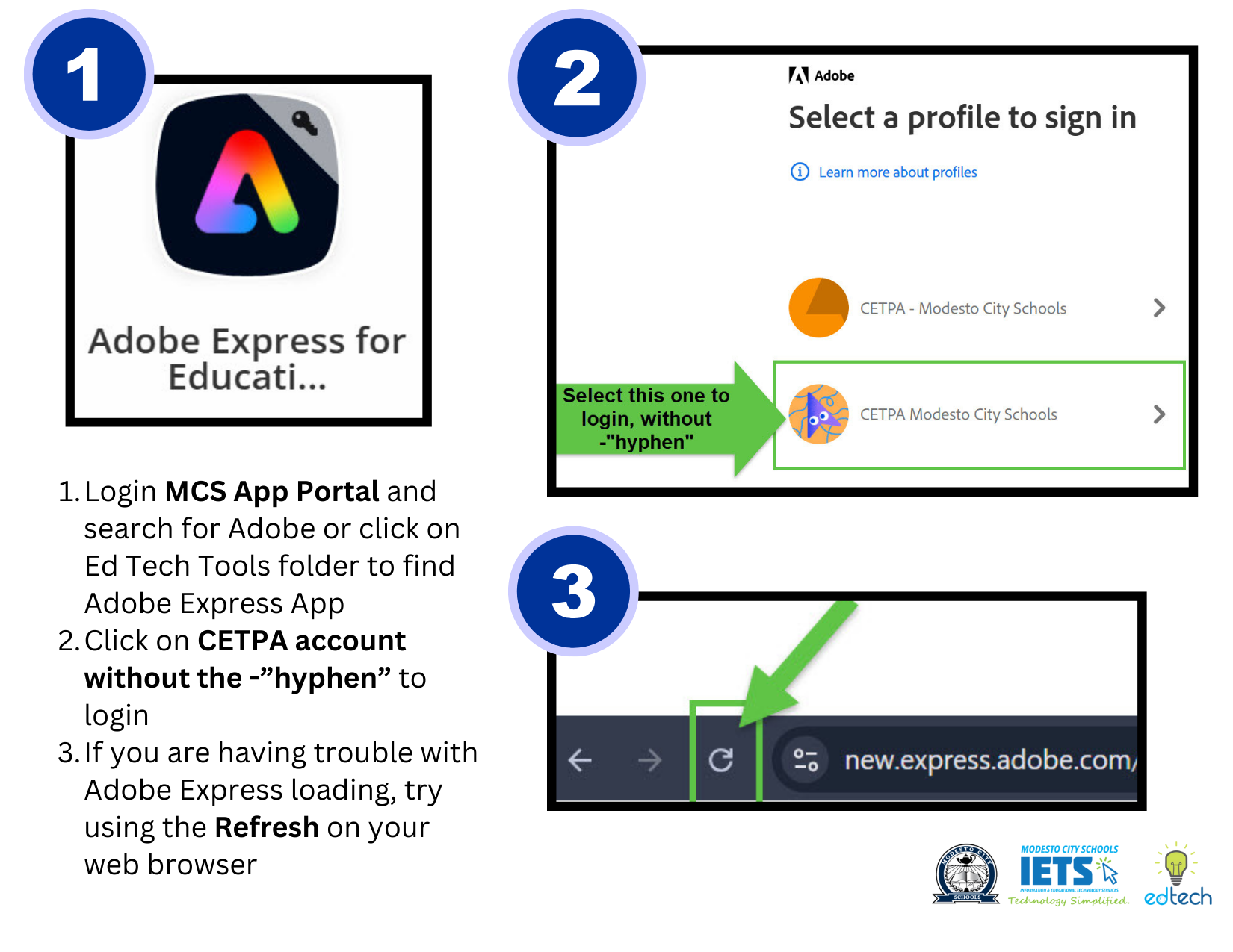 Login Adobe Express from MCS App Portal