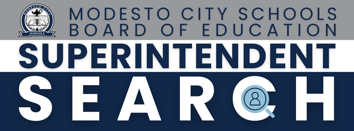 Modesto City Schools Superintendent Search graphic