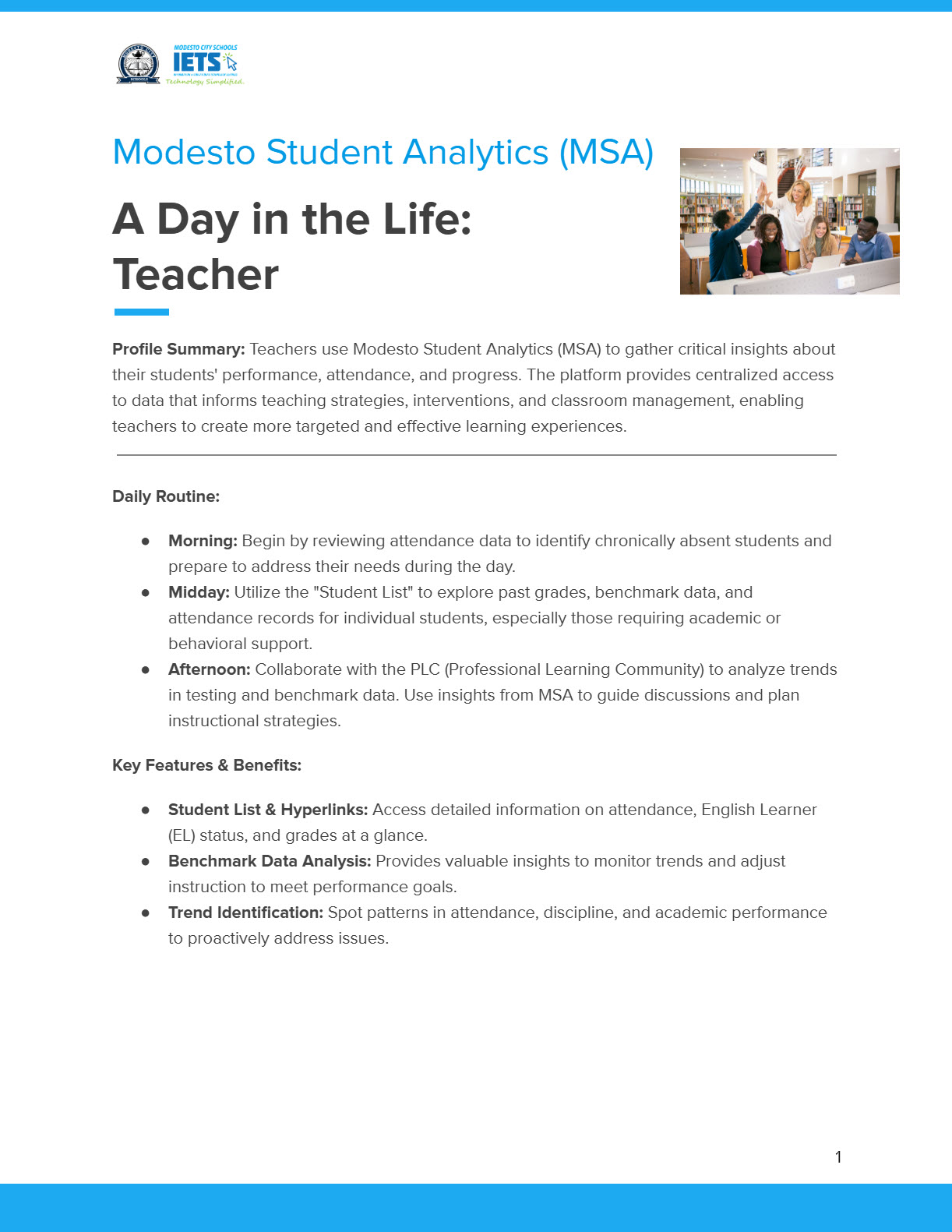 Day In the Life of Teacher with MSA