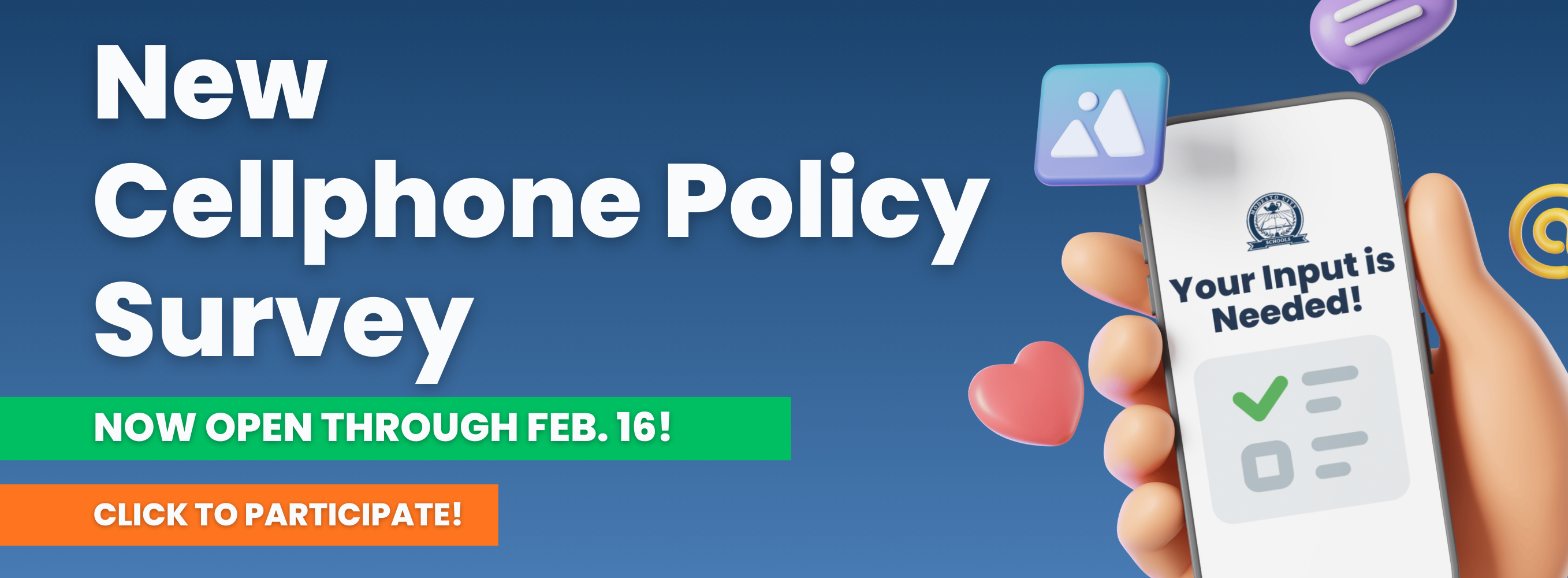 Cellphone survey Banner
